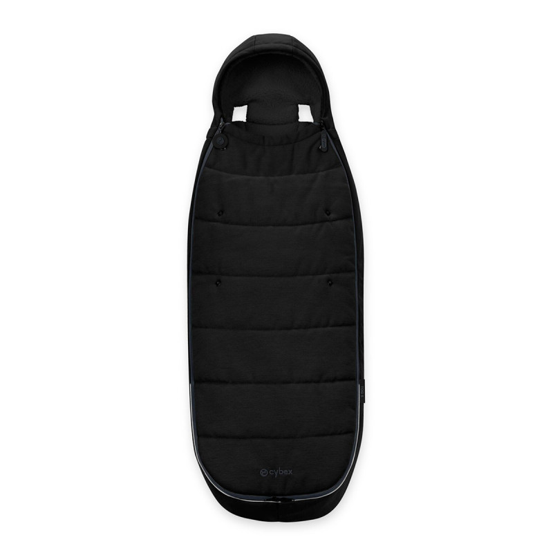 saco cubrepiés cybex gold footmuff en color negro, black 01