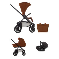 trio cochecito silla de paseo, capazo y portabebé jané keep en color negro cloud U81 2