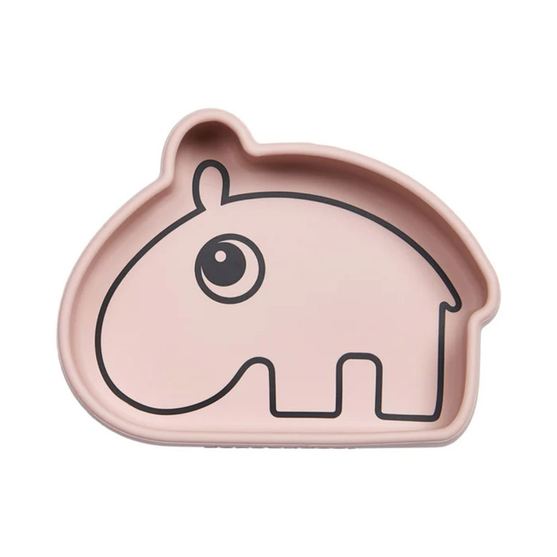 plato de silicona ozzo de done by deer en color rosa