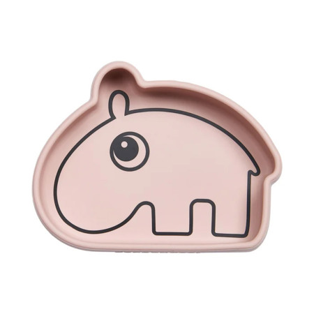 plato de silicona ozzo de done by deer en color rosa