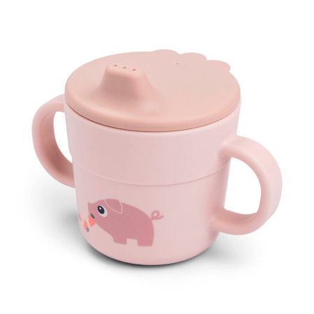 taza de aprendizaje tiny farm de done by deer en color rosa
