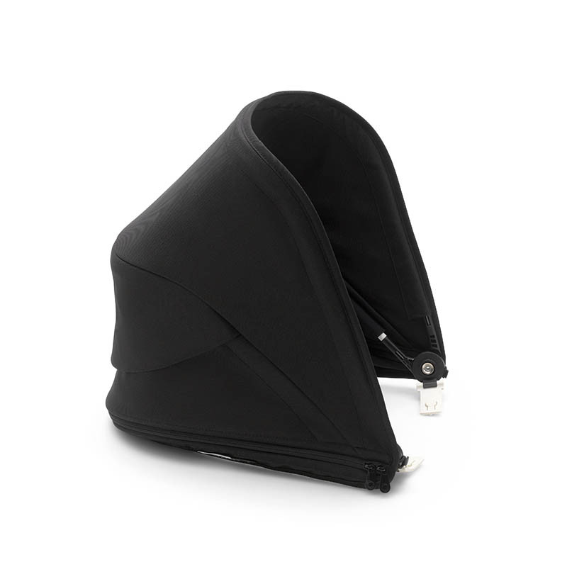 silla de paseo Bee 6 de bugaboo en el color Black. Detalle capota