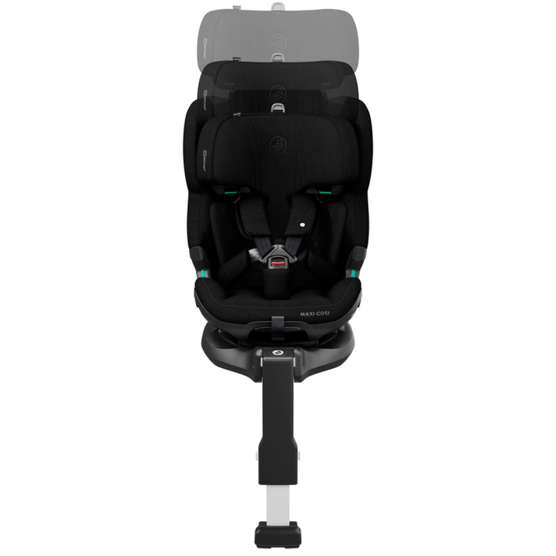 silla de coche para bebé Maxi-Cosi emerald 360 PRO con alturas de reposacabezas en color negro authentic black