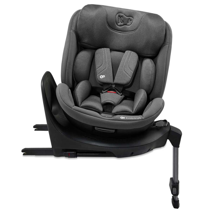 silla de coche xrider2 de Kinderkraft girada en color gris