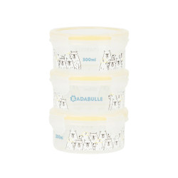 Recipientes de alimentos (3 x 300 ml) de Badabulle con dibujo de osos