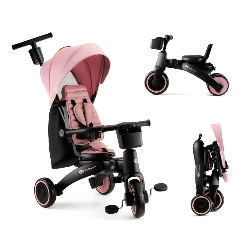 Triciclo evolutivo 6 en 1 JAZZ 2 de Kinderkraft en color rosa