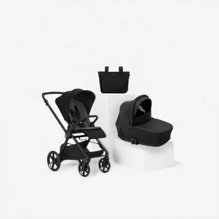 cochecito de bebé Muum de Jané con capazo Sleep en color negro coal