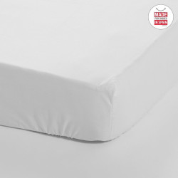 sábana bajera de algodón de Cambrass en color blanco para cuna y mincuna de 60-70x120140 cm 2