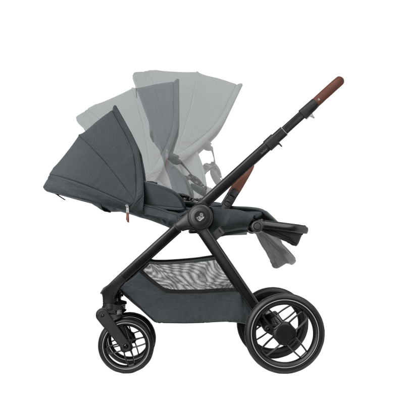 respaldo reclinable de la silla de paseo del carrito de bebé Oxford+ de Maxi-Cosi en gris twillic graphite