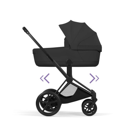 cochecito e-priam style de Cybex con chasis matt black en negro sepia black