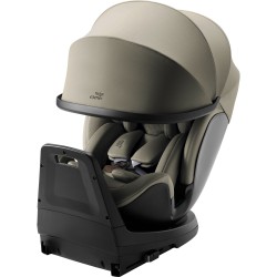 Detalle con la capota extendida y el reductor de recién nacido de SWIVEL-GROW MAX AIR en color  Soft Taupe 2